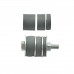 6mm (M6) SOFT Rubber Spacers (20mm diameter) Shore A 45 - Grey