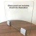 Desk partition screen clamps for glass/acrylic sheet, 4mm to 6mm - Grey Marble, 2pcs
