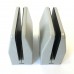 Desk partition screen clamps for glass/acrylic sheet, 4mm to 6mm - Grey Marble, 2pcs