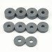 10mm (M10) SOFT Rubber Spacers/Standoff Washers (32mm diameter) Shore A 45 – Grey
