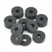10mm (M10) MEDIUM SOFT Rubber Spacers/Standoff Washers (32mm diameter) Shore A 55 – Black