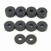 10mm (M10) MEDIUM Rubber Spacers/Standoff Washers (32mm diameter) Shore A 69 – Black